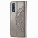 For OPPO Find X2 Halfway Mandala Embossing Pattern Horizontal Flip Leather Case with Holder & Card Slots & Wallet & Photo Frame & Lanyard(Gray)