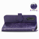 For OPPO Find X2 Halfway Mandala Embossing Pattern Horizontal Flip Leather Case with Holder & Card Slots & Wallet & Photo Frame & Lanyard(Purple)