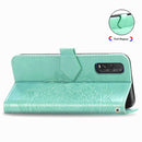 For OPPO Find X2 Halfway Mandala Embossing Pattern Horizontal Flip Leather Case with Holder & Card Slots & Wallet & Photo Frame & Lanyard(Green)