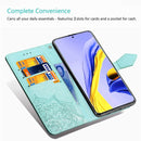 For OPPO Find X2 Halfway Mandala Embossing Pattern Horizontal Flip Leather Case with Holder & Card Slots & Wallet & Photo Frame & Lanyard(Green)