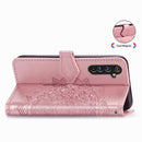 For Realme X50 Pro Halfway Mandala Embossing Pattern Horizontal Flip Leather Case with Holder & Card Slots & Wallet & Photo Frame & Lanyard(Rose Gold)
