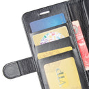 For OPPO Realme 6 R64 Texture Single Horizontal Flip Protective Case with Holder & Card Slots & Wallet& Photo Frame(Black)