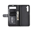 For OPPO Realme 6 R64 Texture Single Horizontal Flip Protective Case with Holder & Card Slots & Wallet& Photo Frame(Black)