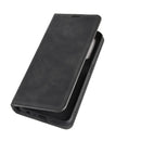 For OPPO Realme 6 Retro-skin Business Magnetic Suction Leather Case with Holder & Card Slots & Wallet(Black)