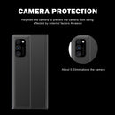 For Galaxy A81 / Note 10 Lite /M60s Side Display Magnetic Horizontal Flip Plain Texture Cloth + PC Case with Holder & Sleep / Wake-up Function(Black)