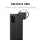 For Galaxy A81 / Note 10 Lite /M60s Side Display Magnetic Horizontal Flip Plain Texture Cloth + PC Case with Holder & Sleep / Wake-up Function(Black)
