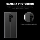 For Xiaomi Redmi Note 8 Pro Side Display Magnetic Horizontal Flip Plain Texture Cloth + PC Case with Holder & Sleep / Wake-up Function(Black)