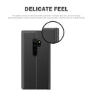 For Xiaomi Redmi Note 8 Pro Side Display Magnetic Horizontal Flip Plain Texture Cloth + PC Case with Holder & Sleep / Wake-up Function(Black)