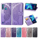 For Moto G8 Power Lite Butterfly Love Flower Embossed Horizontal Flip Leather Case with Bracket / Card Slot / Wallet / Lanyard(Gray)