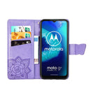 For Moto G8 Power Lite Butterfly Love Flower Embossed Horizontal Flip Leather Case with Bracket / Card Slot / Wallet / Lanyard(Light Purple)