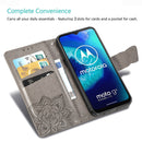 For Moto G8 Power Lite Butterfly Love Flower Embossed Horizontal Flip Leather Case with Bracket / Card Slot / Wallet / Lanyard(Light Purple)