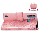 For Moto G8 Power Lite Butterfly Love Flower Embossed Horizontal Flip Leather Case with Bracket / Card Slot / Wallet / Lanyard(Rose Gold)