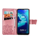 For Moto G8 Power Lite Butterfly Love Flower Embossed Horizontal Flip Leather Case with Bracket / Card Slot / Wallet / Lanyard(Pink)