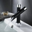 Modern Unique Bathroom Basin Faucet Single Handle Kitchen Sink Mixer Tap Waterfall Faucet- Black