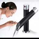 Modern Unique Bathroom Basin Faucet Single Handle Kitchen Sink Mixer Tap Waterfall Faucet- Black