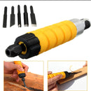 Drillpro Woodworking Carving Chisel Carving Machine Tool with 5 Carving Blades