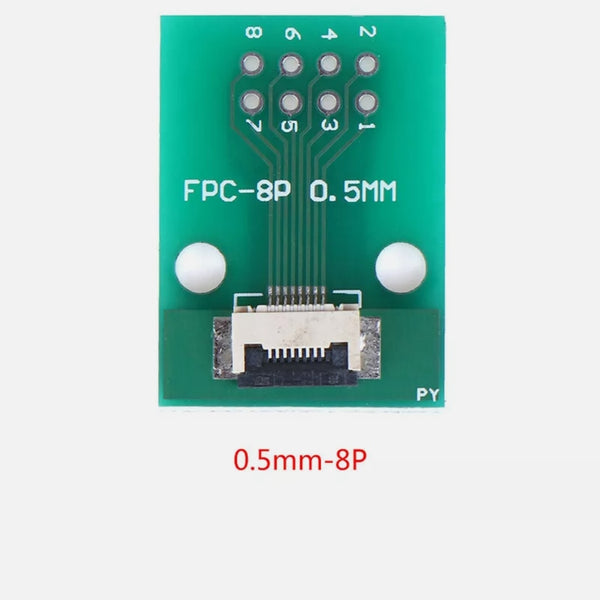 1Pcs 8-Pin 0.5mm FFC FPC to 8P DIP 2.54mm PCB Converter Board Adapter JR
