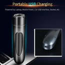 Mini USB Rechargeable Electric Razor Self-service Hair Clipper Shaver with Spare Cutter Head (Purple)