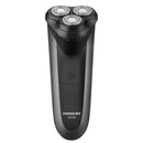 POREE PS190 USB Rechargeable Rotating Three Cutter Head Electric Shaver Razor(Black)