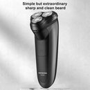 POREE PS190 USB Rechargeable Rotating Three Cutter Head Electric Shaver Razor(Black)