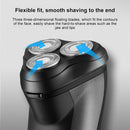 POREE PS190 USB Rechargeable Rotating Three Cutter Head Electric Shaver Razor(Black)