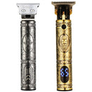 VGR V-228 5W USB Retro Engraving Hair Clipper with LED Digital Display (Bronze)