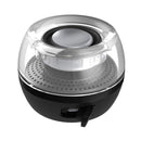 Leadsound F10 Portable 3D HIFI Surround 3.5mm Audio Jack Mini Round Shape Crystal Speaker(Black)