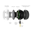 Leadsound F10 Portable 3D HIFI Surround 3.5mm Audio Jack Mini Round Shape Crystal Speaker(Black)