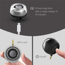 Leadsound F10 Portable 3D HIFI Surround 3.5mm Audio Jack Mini Round Shape Crystal Speaker(Black)