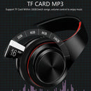 B7 Wireless Bluetooth Headset Foldable Headphone Adjustable Earphones with Microphone(Black Red)