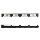 24 Port CAT5E Patch Panel -1U for 19 Inch Rack Mount- RJ45 CAT6 Ethernet Network LAN Adapter Cable Mount Bracket