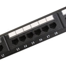 24 Port CAT5E Patch Panel -1U for 19 Inch Rack Mount- RJ45 CAT6 Ethernet Network LAN Adapter Cable Mount Bracket