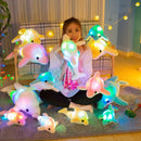 32cm Cute Creative Dolphin Doll Plush Toy Luminous Glowing LED Light Cushion Pillow(Yellow)