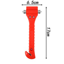 2 in 1 Mini Car Safety Rescue Hammer Life Saving Escape Emergency Hammer Seat Belt Cutter Window Glass Breaker(Orange)