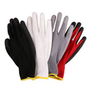 2 Pairs Red Yarn Black Latex-nylon Nitrile Anti-static Work Safety Gloves Mechanic Working Gloves