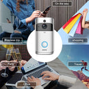EKEN V5 Smart Phone Call Visual Recording Video Doorbell Night Vision Wireless WiFi Security Home Monitor Intercom Door Bell, Standard(Silver)