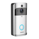 EKEN V5 Smart Phone Call Visual Recording Video Doorbell Night Vision Wireless WiFi Security Home Monitor Intercom Door Bell, Standard(Silver)