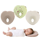 Newborn Infant Anti Roll Pillow Flat Head Neck Support Baby Gifts(Apple white)