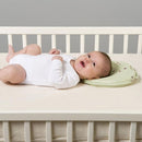 Newborn Infant Anti Roll Pillow Flat Head Neck Support Baby Gifts(Apple white)