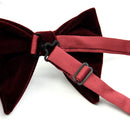 Men Velvet Double-layer Big Bow-knot Bow Tie Clothing Accessories(Black)