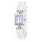 Square Dial Diamond Pearl Bracelet Watch(White)