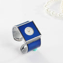 Square Large Dial Bracelet Quartz Watch for Women(Black)