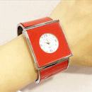 Square Large Dial Bracelet Quartz Watch for Women(Black)