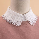 Polyester Hollow Fake Collar Shirt Fake Collar(White)