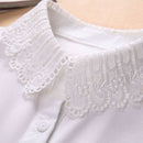 Polyester Hollow Fake Collar Shirt Fake Collar(White)