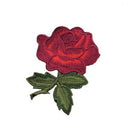10 PCS Rose Series Embroidery Stickers DIY Dress Cheongsam Patch Stickers(Wine Red)