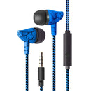 3.5mm Jack Crack Earphone Wired Headset Super Bass Sound Headphone Earbud with Mic for Mobile Phone Samsung Xiaomi MP3 4(Blue)