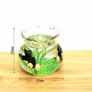 Dollhouse Miniature Transparent Glass Fish Tank Aquarium Toys(Black)