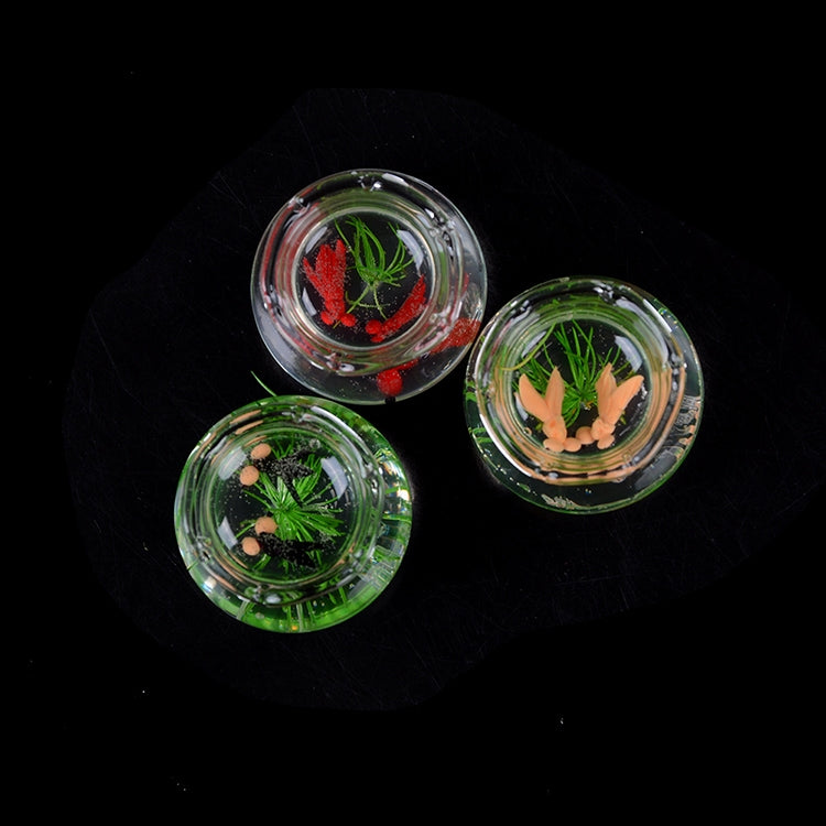 Dollhouse Miniature Transparent Glass Fish Tank Aquarium Toys(Black)