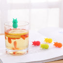 5 Sets Wine Glass Silicone Pineapple Mark Distinguisher Party Fruit Shape Cup Mark